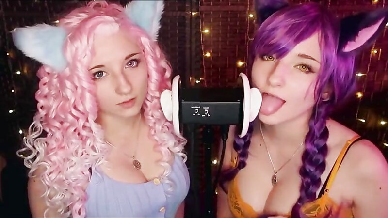 AftynRose ASMR Twin Ear Licking