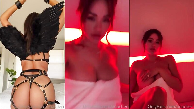 Ana Cheri Black Angel Teasing Show