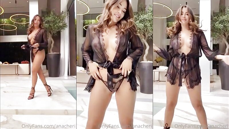 Ana Cheri Naked in Black Lingerie