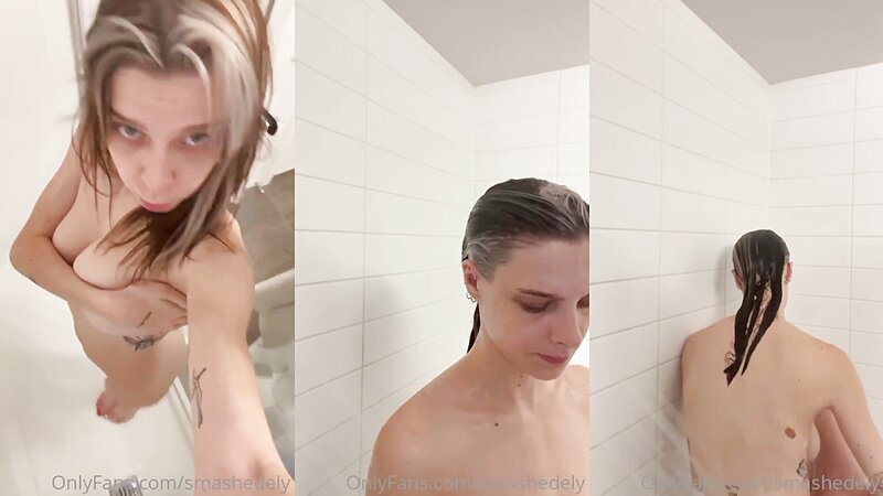 Ashley Matheson Naked Showering and Tits Reveal