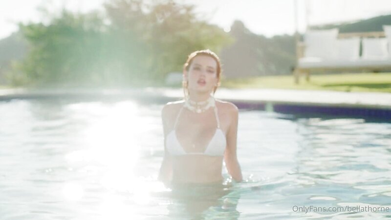 Bella Thorne Nude in White Bikini