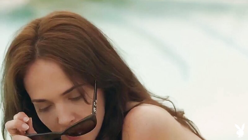 Bianka Helen Nude Relaxing Poolside