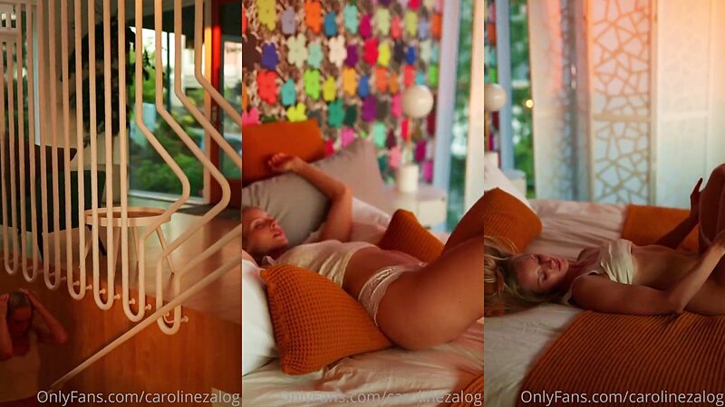Caroline Zalog Sexy Bedroom Teasing