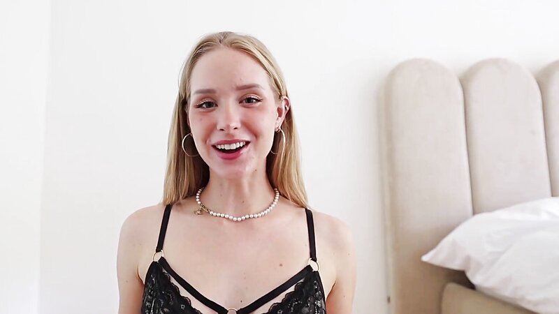 Caroline Zalog Trying On Stockings