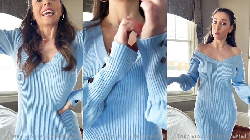 Christina Khalil Sexy Nipple Tease
