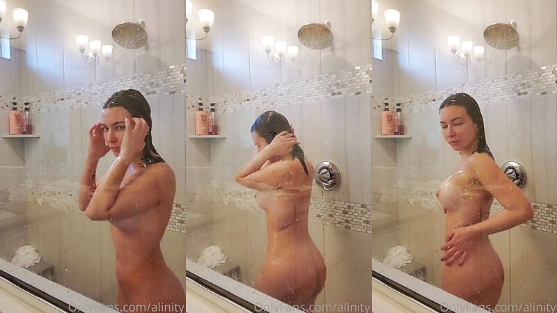 Alinity Full Frontal Nude Shower