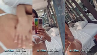 Anabella Galeano Lewd White Lingerie Tease Video