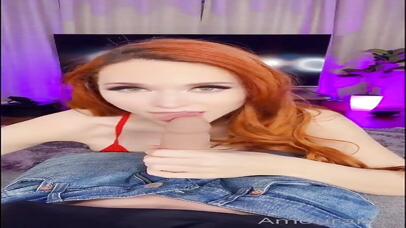 Amouranth Sex Doll Blowjob and Dildo Fun
