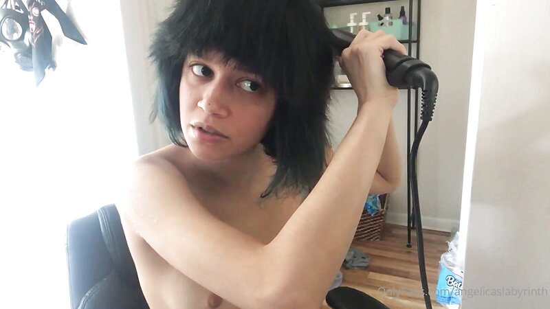 Krystal Boyd Naked Hair Straightening Fun