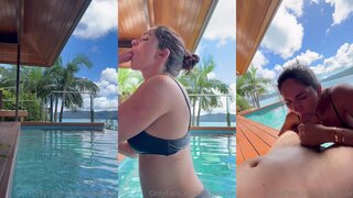 Aspen Rae POV Pool Blowjob Fuck PPV Video Leaked