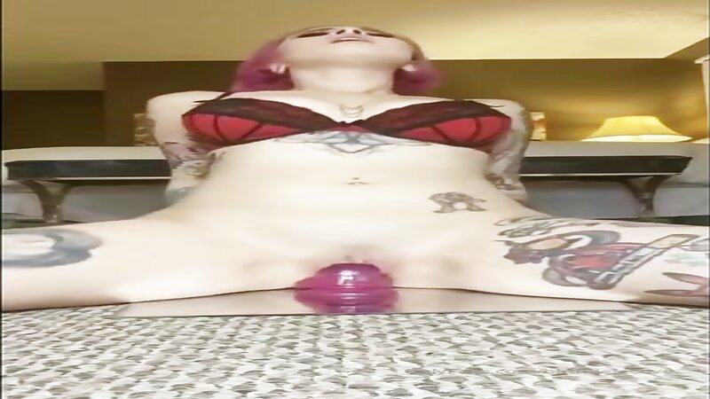 Birthdefective Fucking a Dildo