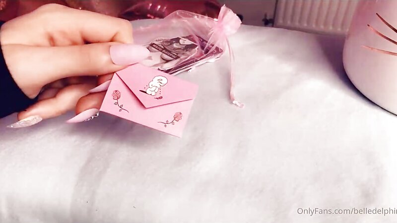 Belle Delphine Collecting Cards and Teasing