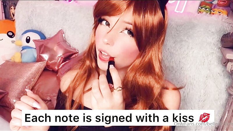 Belle Delphine Collecting Cards and Teasing