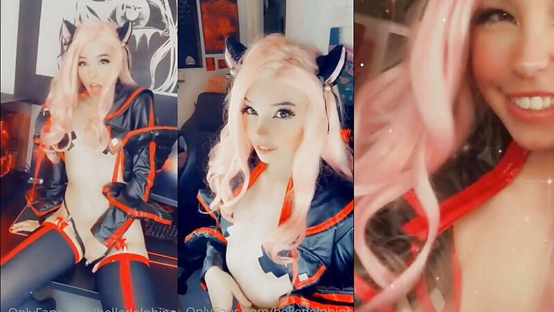 Belle Delphine Sexy Ryuko Cosplay Stripteasing
