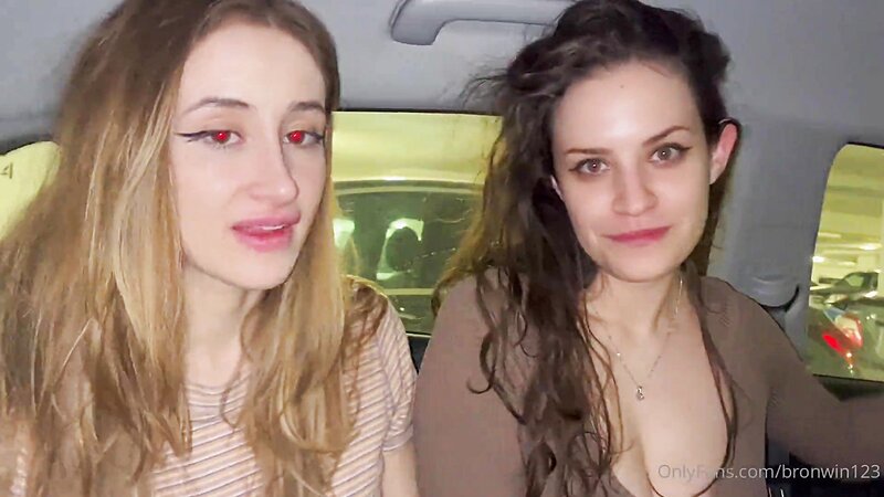 Bronwin Aurora Threesome Car Sex scene