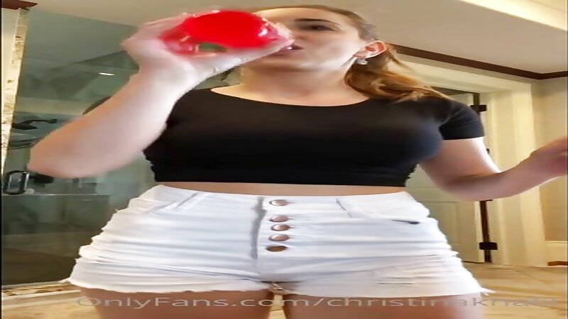 Christina Khalil Sloppy Cucumber Blowjob