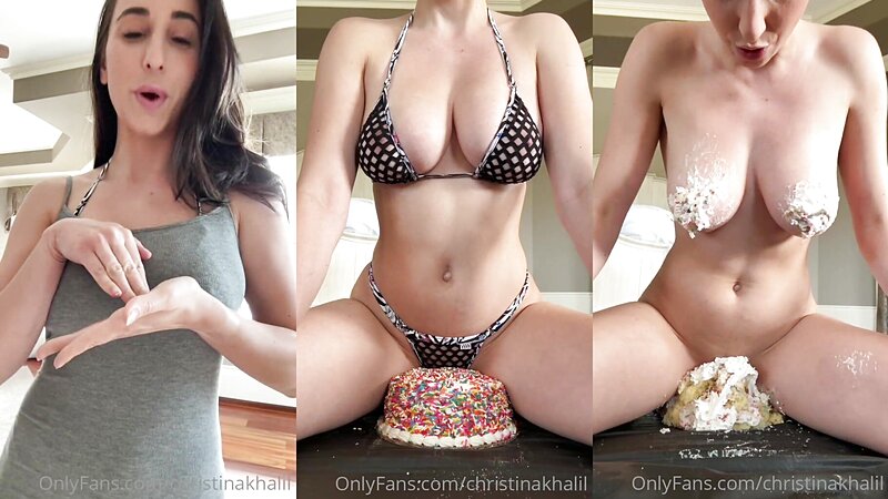 Christina Khalil Nude Humping a Birthday Cake
