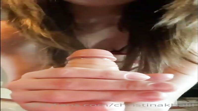 Christina Khalil Sloppy Blowjob and Dildo Fun