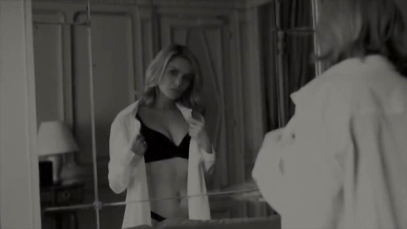 Clara Morgane Ebony Topless Tease in Black Lingerie