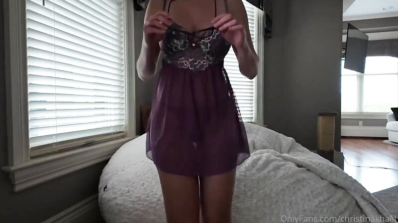 Christina Khalil Trying On See Through Lingerie