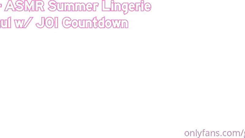 GwenGwiz ASMR Sexy Summer Lingerie Haul JOI Countdown