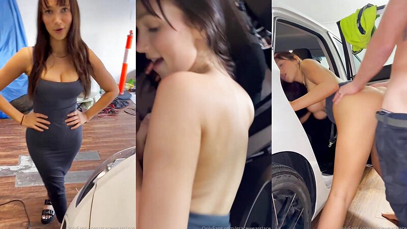 GraceWearsLace Fucked In a Garage