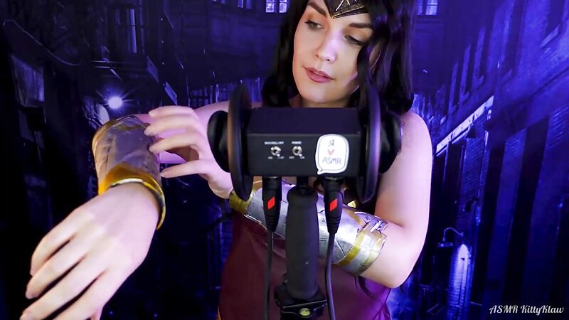KittyKlaw ASMR Wonder Woman Licking and Teasing