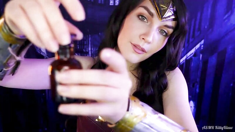 KittyKlaw ASMR Wonder Woman Licking and Teasing