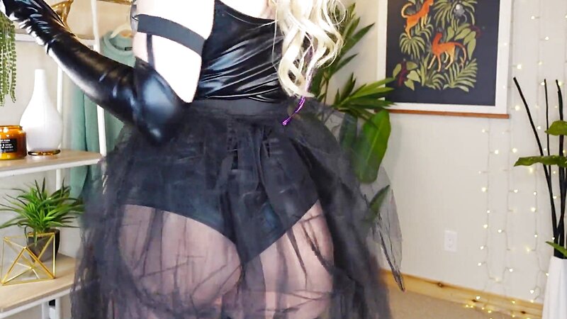 Kat Wonders Stripteasing in Halloween Costume Day 8