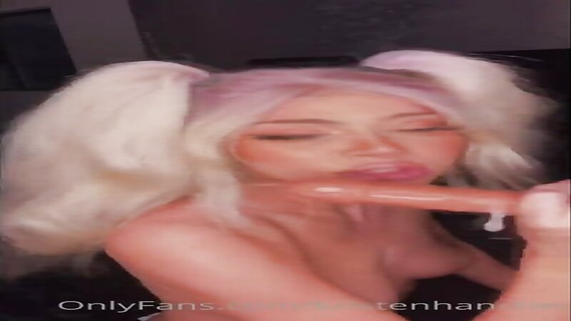 Kristen Hancher Sloppy Dildo Blowjob