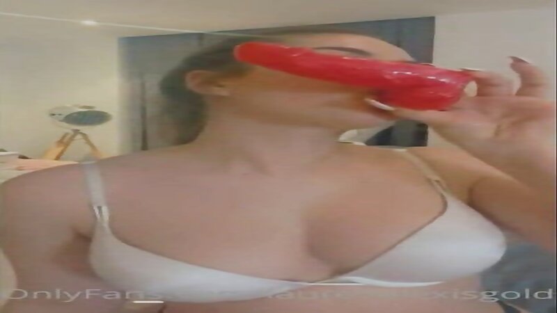 Lauren Alexis Deepthroating a Pink Dildo