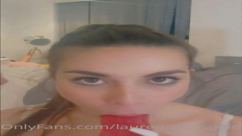 Lauren Alexis Deepthroating a Pink Dildo