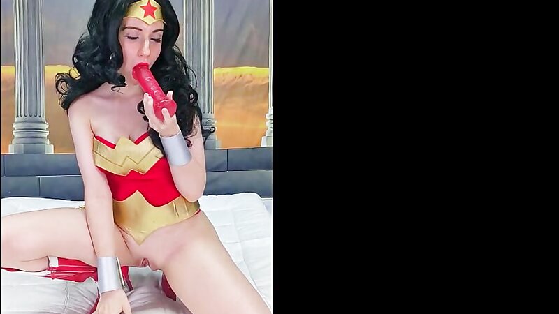 Lana Rain Horny Wonder Woman Dildo Fuck