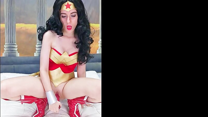 Lana Rain Horny Wonder Woman Dildo Fuck