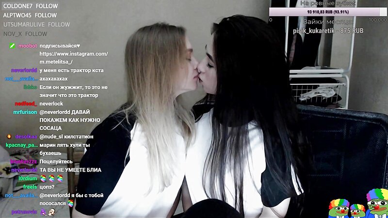 Russian Teens Hot Lesbian Makeout and Kissing