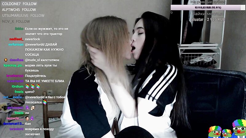 Russian Teens Hot Lesbian Makeout and Kissing