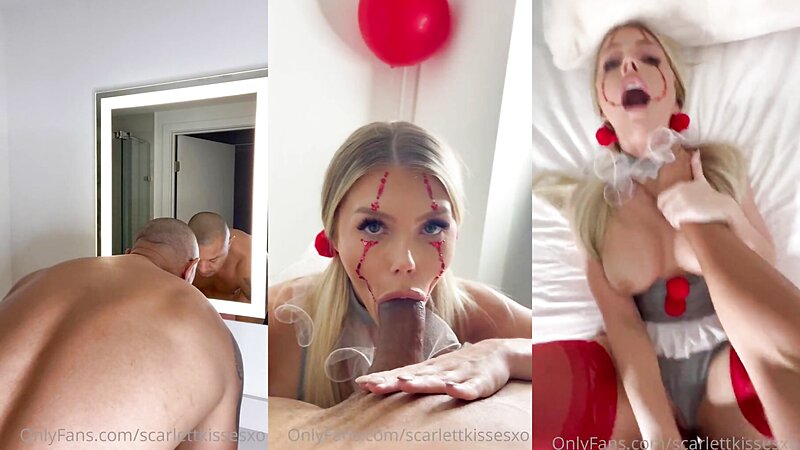 ScarlettKissesXO Sexy Pennywise Cosplay Sex Tape