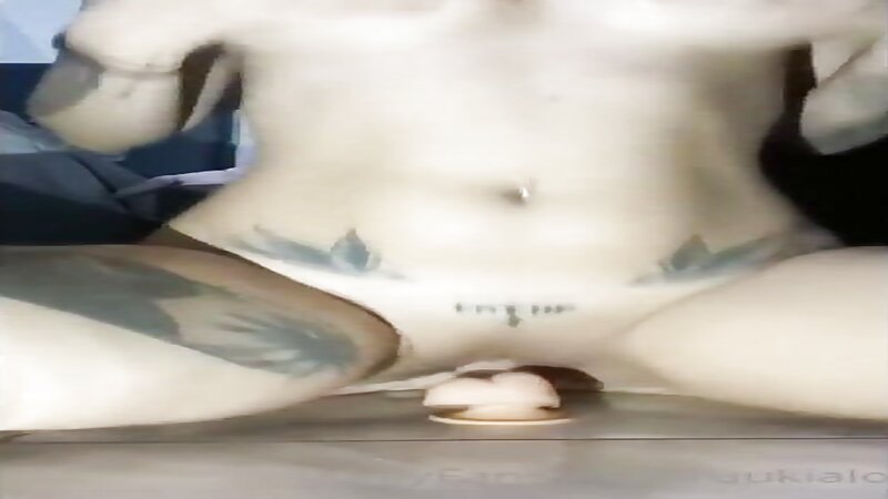 Ruukia Naked Riding a Dildo