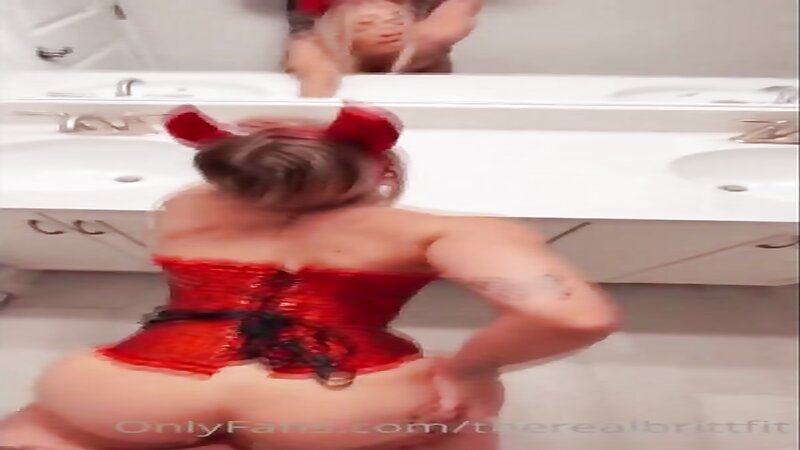 TheRealBrittFit Horny Halloween Riding a Cock