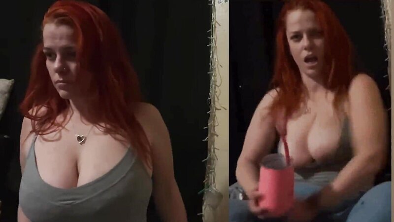 Unknown Youtube Streamer Horny and Flashing Big Tits