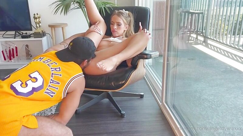 Blonde Horny Dancing and Stripteasing