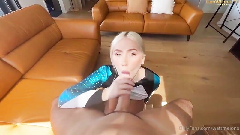 Babe Sloppy Deep Throat Blowjob
