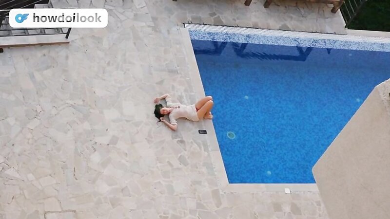Public Pool Girl Cute and Naked