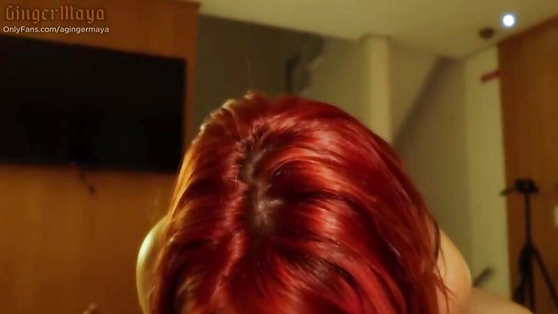 Red Head Girl Unbelievable and Horny Blowjob