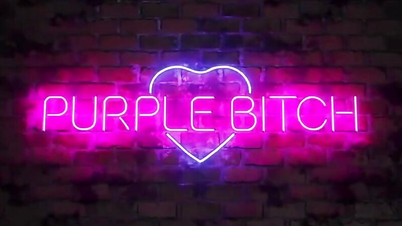 Purple Bitch Naked Dildo Fun