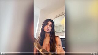 Mia Khalifa Perky Boobs And Bare Ass Tease Video Leaked
