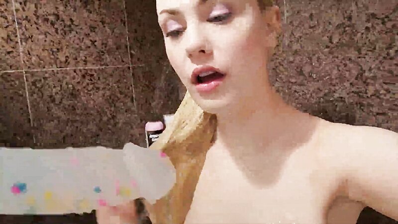 Clarakitty Naked Double Dildo Shower Fun
