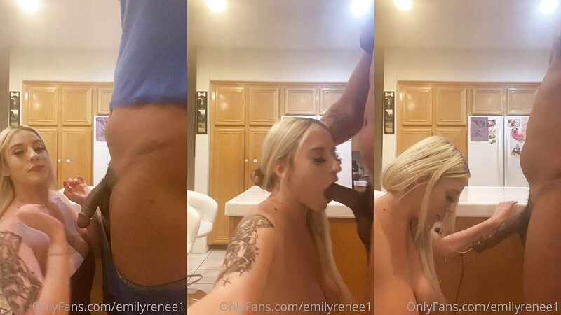Bunny Emily Giving a Frilly Blowjob
