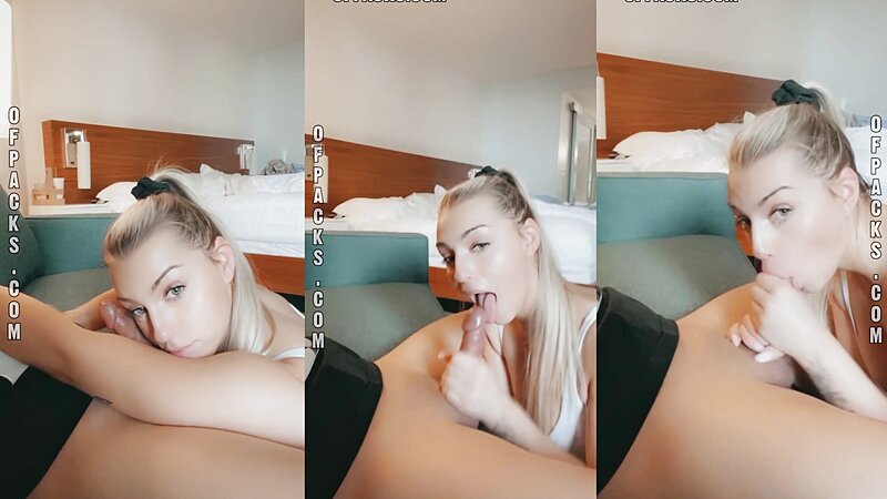 BrittFitt Giving a Sloppy Cumshot Blowjob