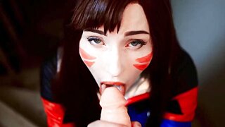 MyKinkyDope Deepthroat Blowjob D.va Cosplay Video